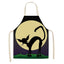 Cat Kitchen Aprons For Women Cotton Linen Bibs Household Cleaning Pinafore Home Cooking Apron kids kitchen barber - Korvel