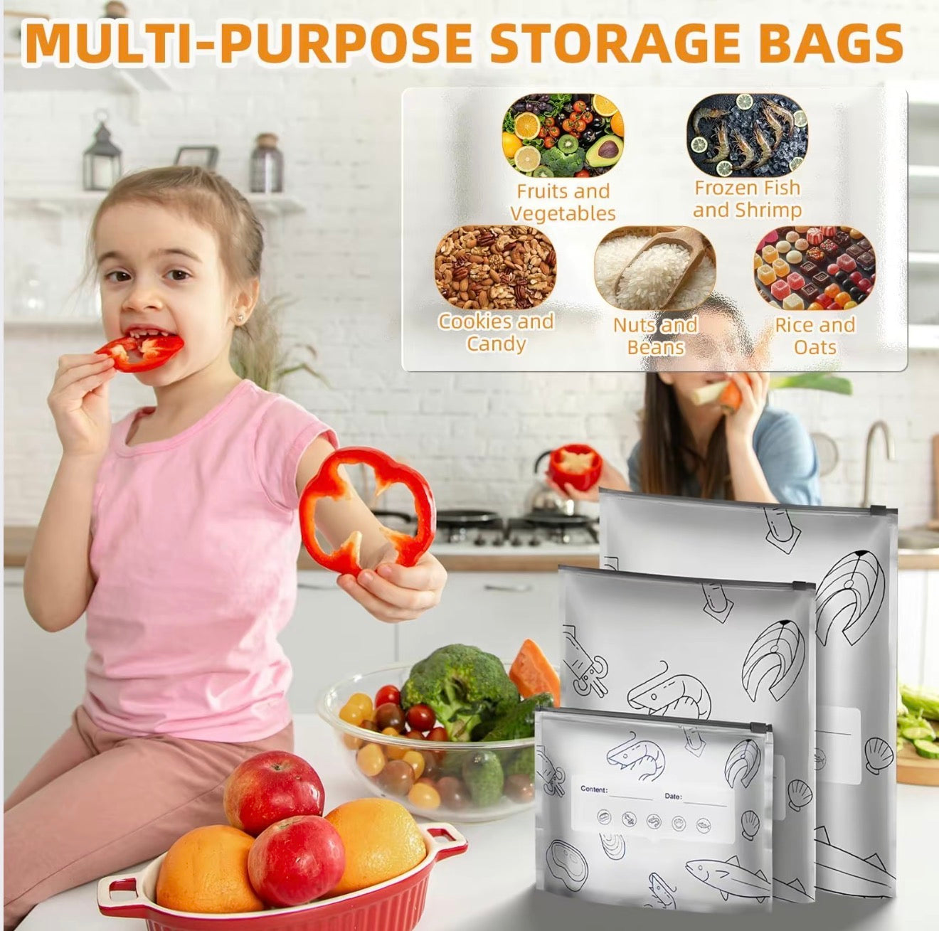 EcoSeal Reusable Foil Bags - Premium Food Storage Solution