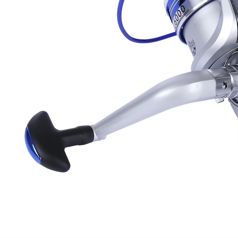 YUMOSHI AF1000-7000 12BB Gear Ratio 5.5:1 Half Metal Fishing Spinning Reel Machined aluminum Spool with Exchangeable Handle - Korvel