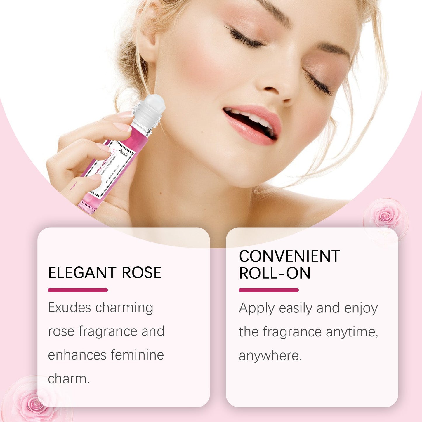 Rose Women's Ball Fragrance, Fresh Light Fragrance Exudes Charm Keep Fragrance Portable Couple Dating Perfume - Korvel