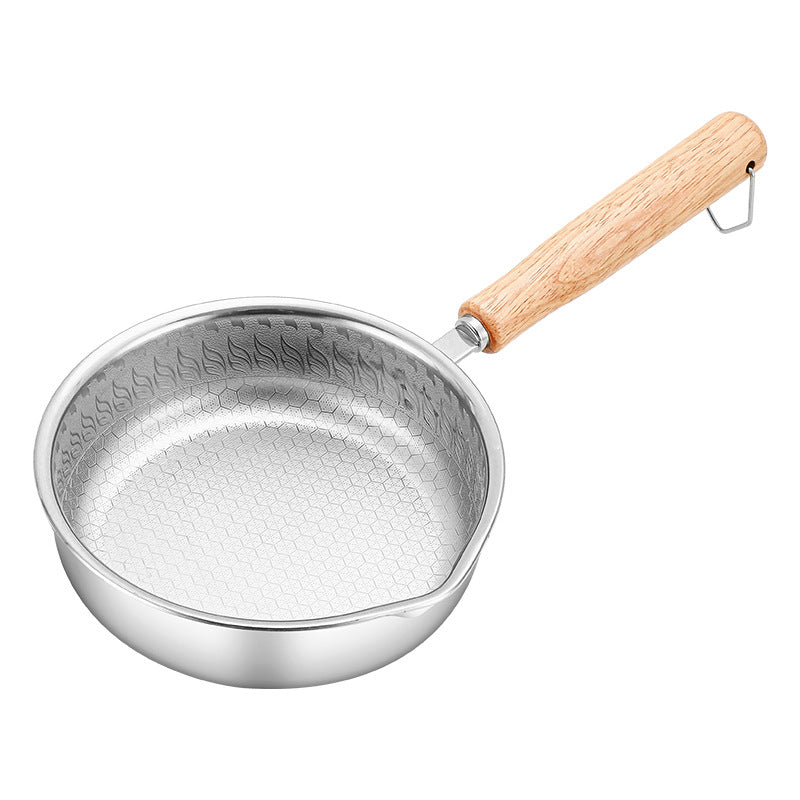 Non coated mini breakfast pan 316L stainless steel steak frying pan Non stick complementary food pan Flat bottomed small frying pan Tamaki - Korvel