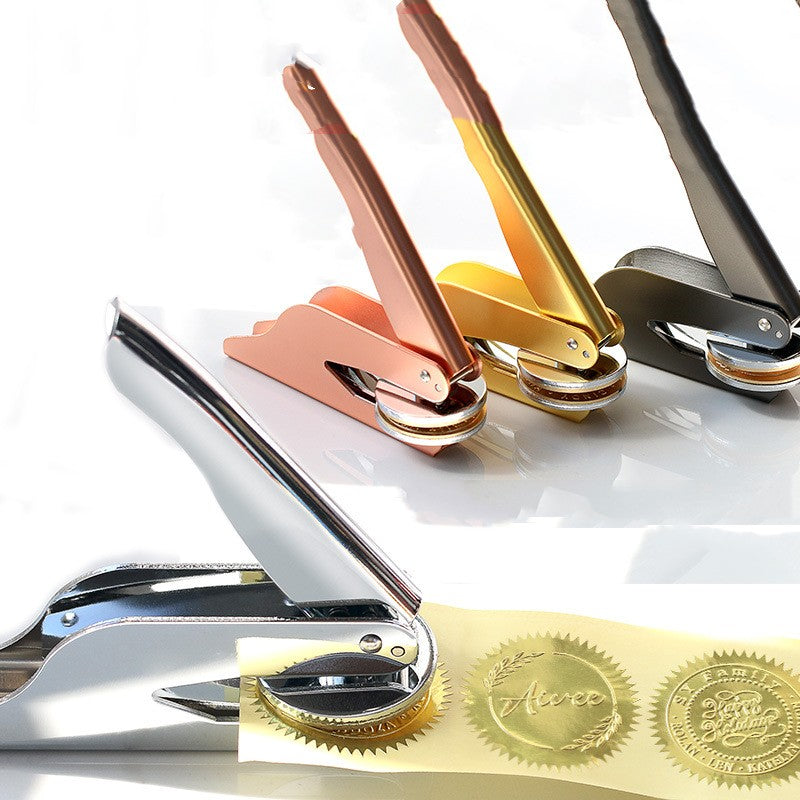 Handheld pliers with engraved steel stamp pattern logo embossed steel stamp embossing seal carving DIY - Korvel