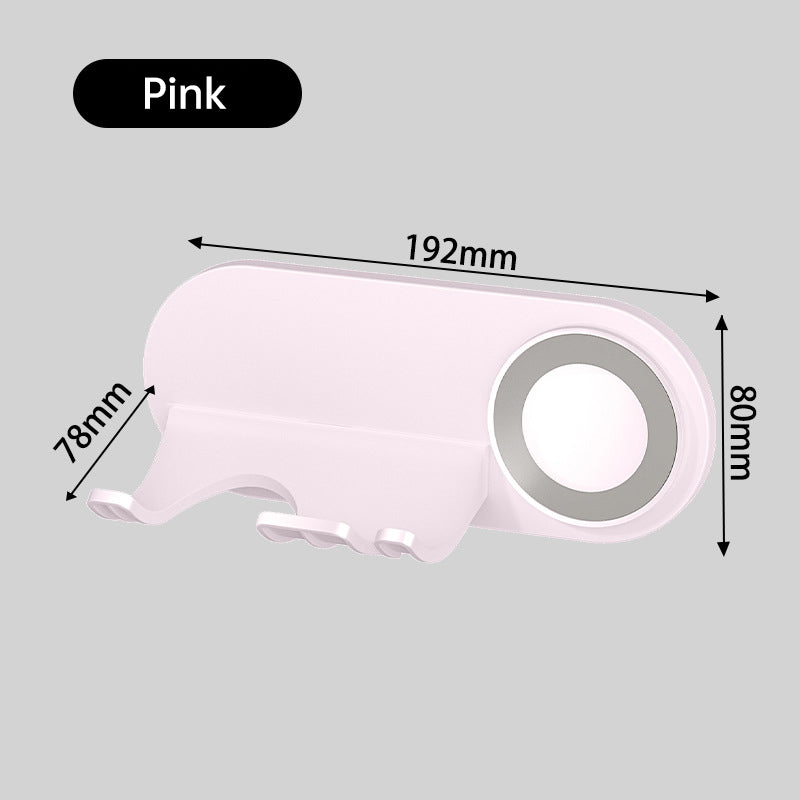 No - drill Magnetic Hair Dryer Wall Mount. Synthetic plastic, for Dyson/Leihen/Kexi. Colors: gray & white - Korvel