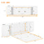 Lit Murphy Queen Size avec étagères et ports USB - Blanc