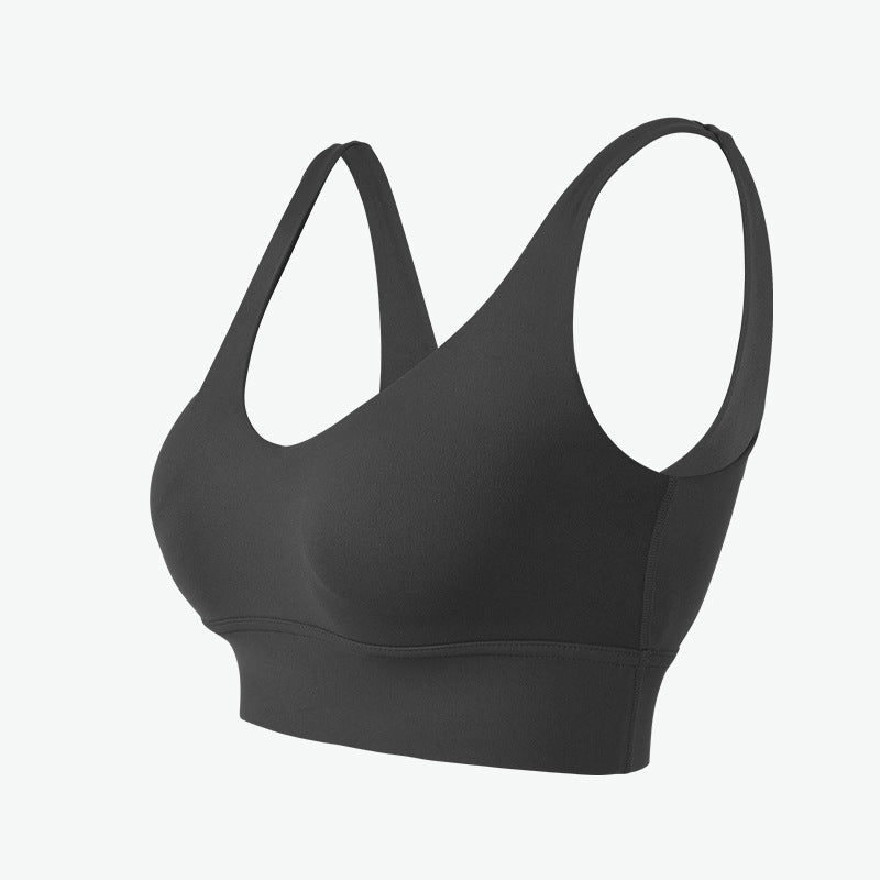 High intensity sports bra women's beautiful back top fitness vest running gathering shock-absorbing yoga bra - Korvel