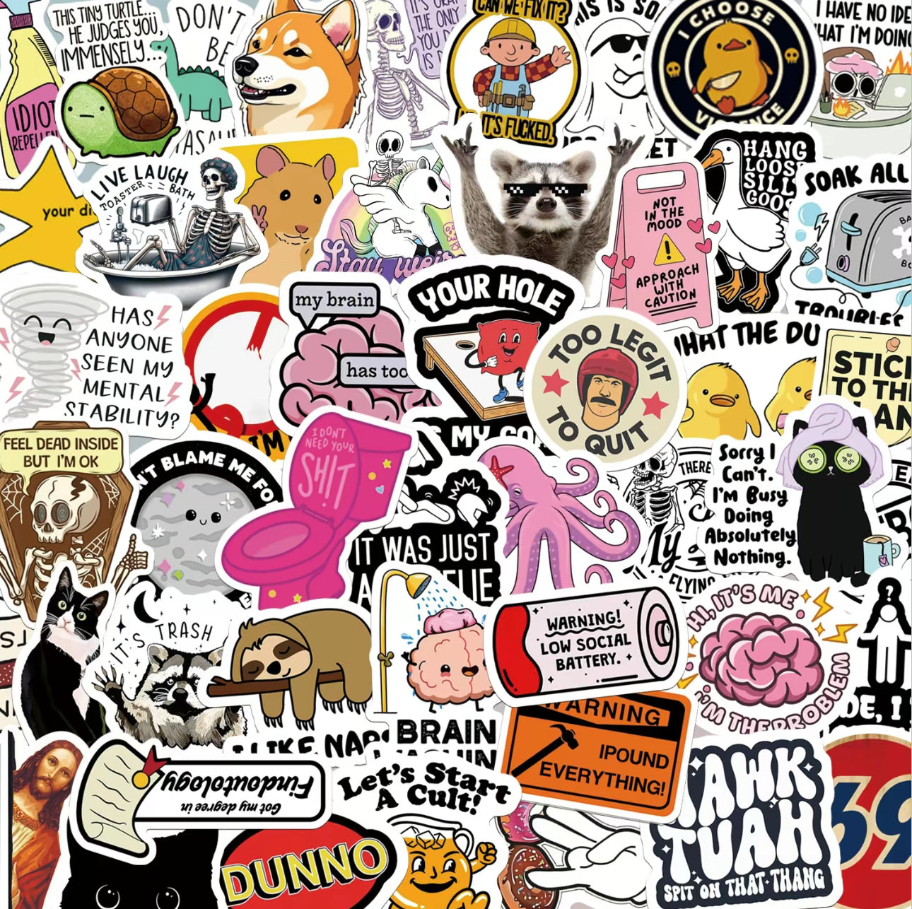 LaughSlap Sticker Pack - 130 Hilarious Vinyl Stickers