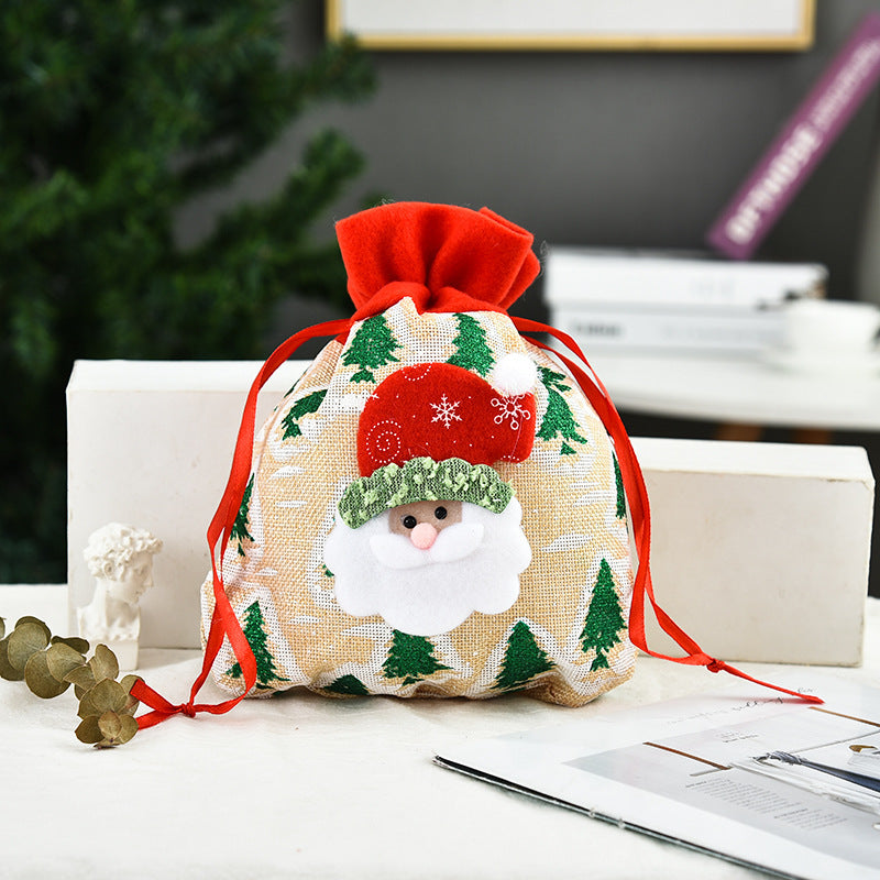 Christmas tote bag gift apple bag Christmas decoration 3D gift bag printed gift bag - Korvel