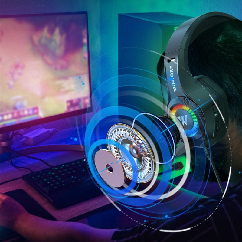 Casque de jeu filaire premium avec design lumineux