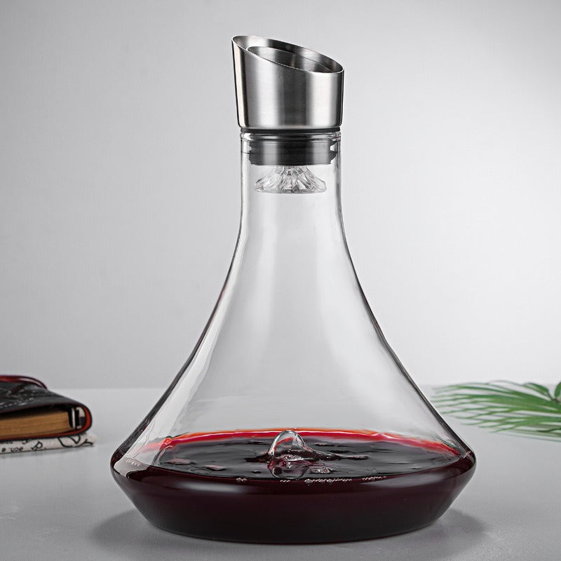 Wine Decanter Built-in Aerator Pourer, Wine Carafe Red Wine Decanter 1000ml - Korvel
