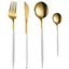 Premium Stainless Steel Cutlery Set with Gold Spray Finish