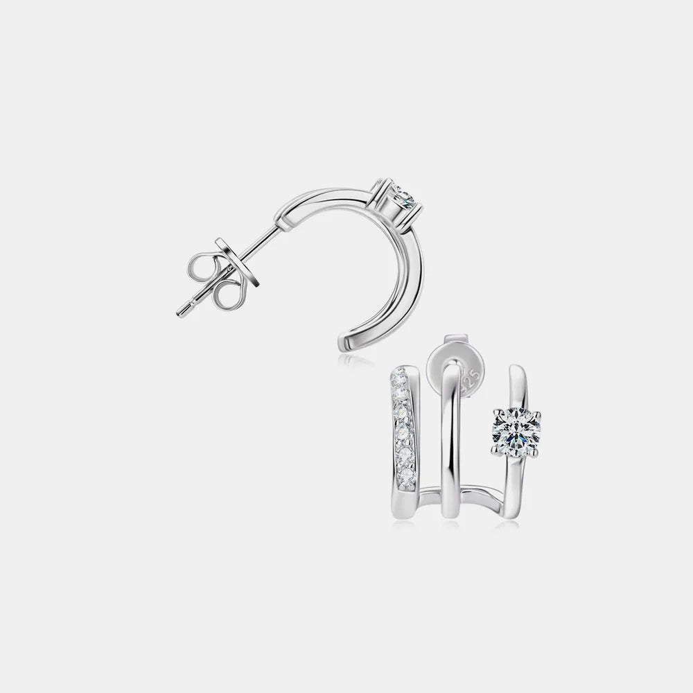 Moissanite 925 Sterling Silver Earrings - Korvel