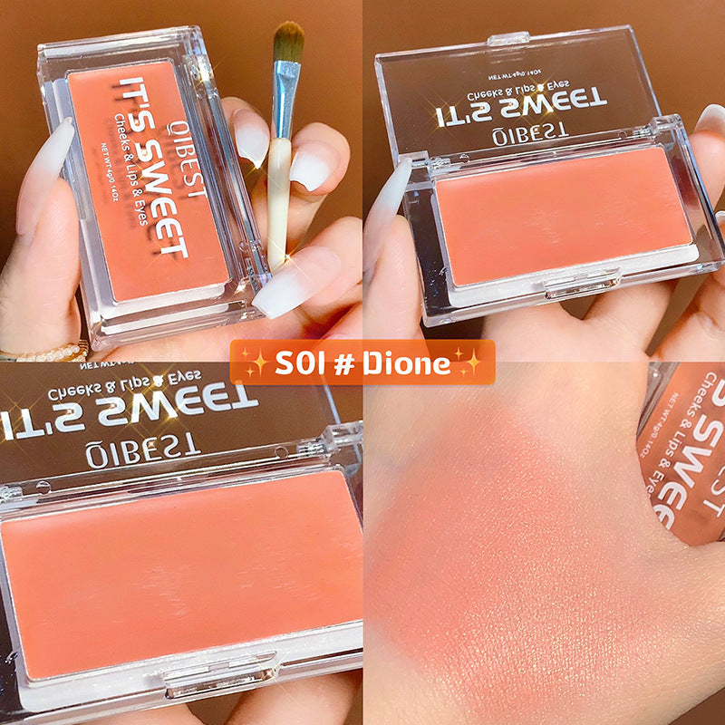 QIBEST 3-in-1 Lipstick, Eye Shadow & Blush Cream