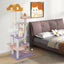 66 Inch Multi-level Cat Tree with Scratching Posts - Purple