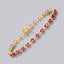 Bracelet en saphir orange véritable de 7,00 carats en or jaune 14K