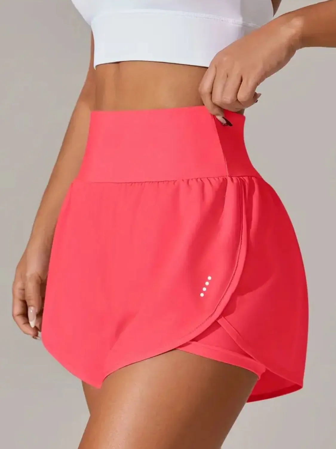 Shorts Actifs Taille Haute avec Poches