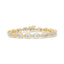 Bracelet en or blanc 10K avec diamants en maillons carrés - 2,0 cttw, taille 7,25"