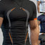 Camiseta Activa de Cuello Mock de Talla Grande para Hombre