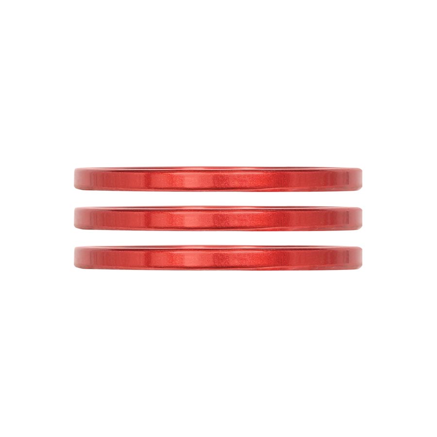 Espaciador de dirección Industry Nine iRiX - Altura de 1-1/8'': 2.5mm Aluminio Rojo (3pcs)