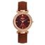 Montre en cuir avec strass pour femmes
