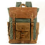 Mochila de Laptop de Cuero Crazy Horse de Lona Premium