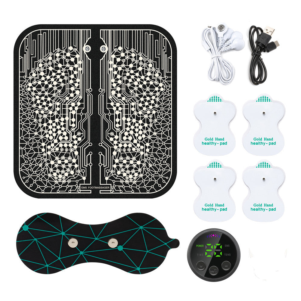 The Latest Remote Control With Patch Ems Tens Smart Shiatsu Foot Massager Muscle Stimulator Vibration Massage Pad - Korvel