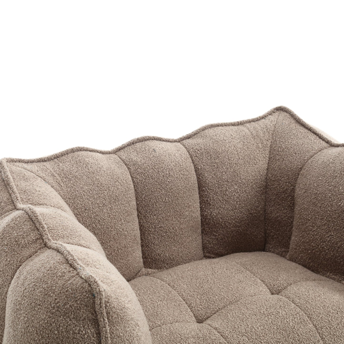Soft Bean Bag Chair with High Resilient Foam(Chips)for living room and bedroom,Comfortable Square Lazy Sofa with Footstool - Korvel