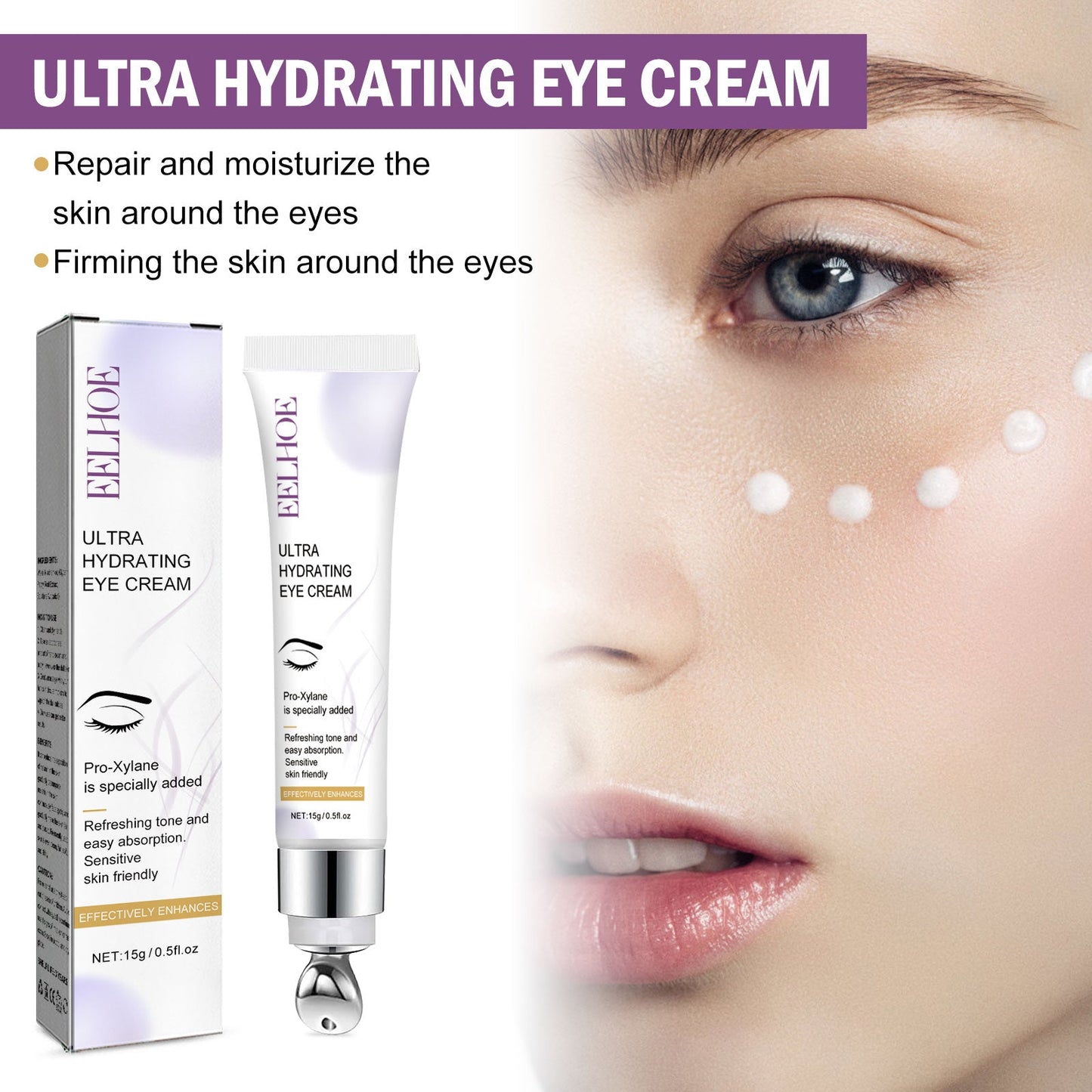 Moisturizing Eye Cream, Lightening Dark Circles And Fine Lines Under Eyes, Moisturizing And Firming Skin Eye Cream - Korvel