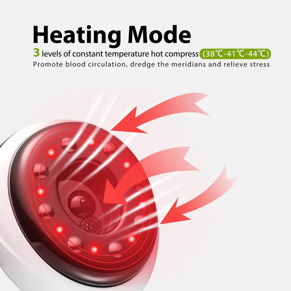 Intelligent Gua Sha LCD Display Cupping Device Body Scraping Massage Relax Meridian Dredging Hot Compress Red Light - Korvel