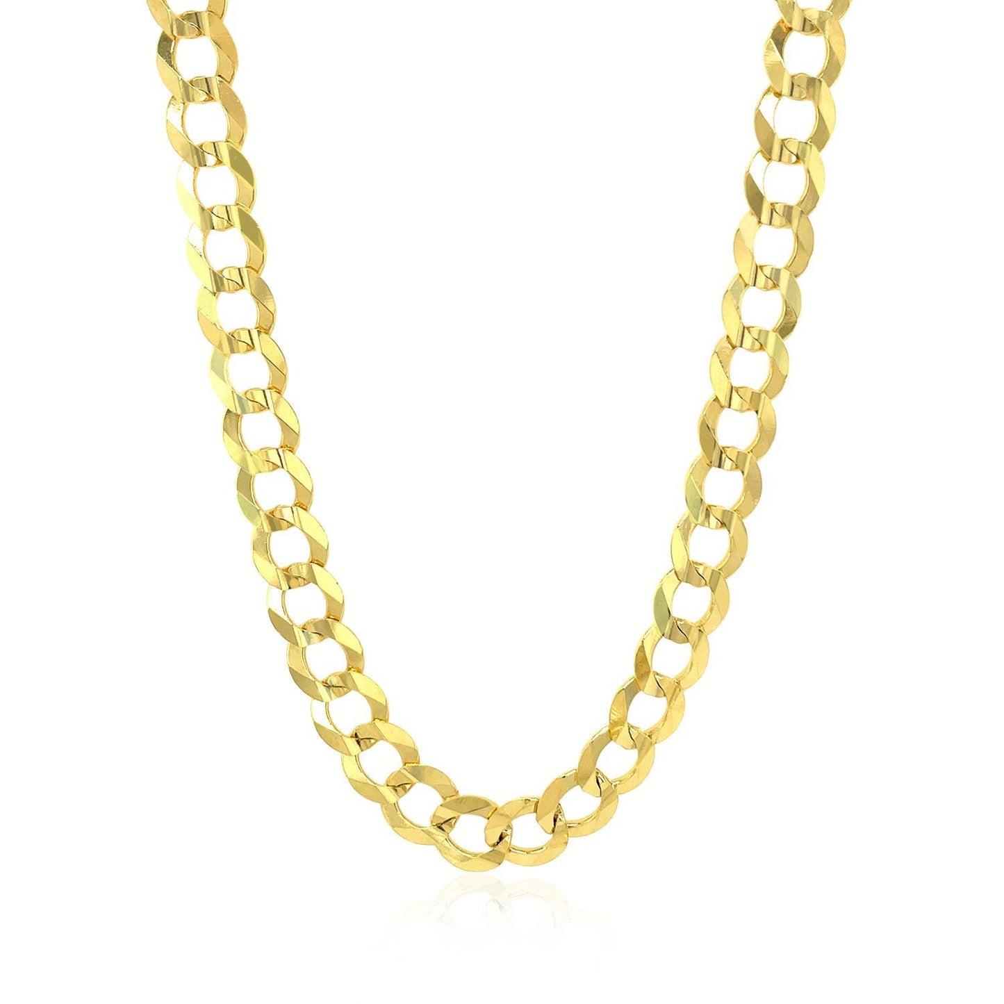 Collier en chaîne curb en or jaune 10k de 7,0 mm