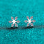 Boucles d'oreilles flocon de neige en argent sterling 925 Moissanite