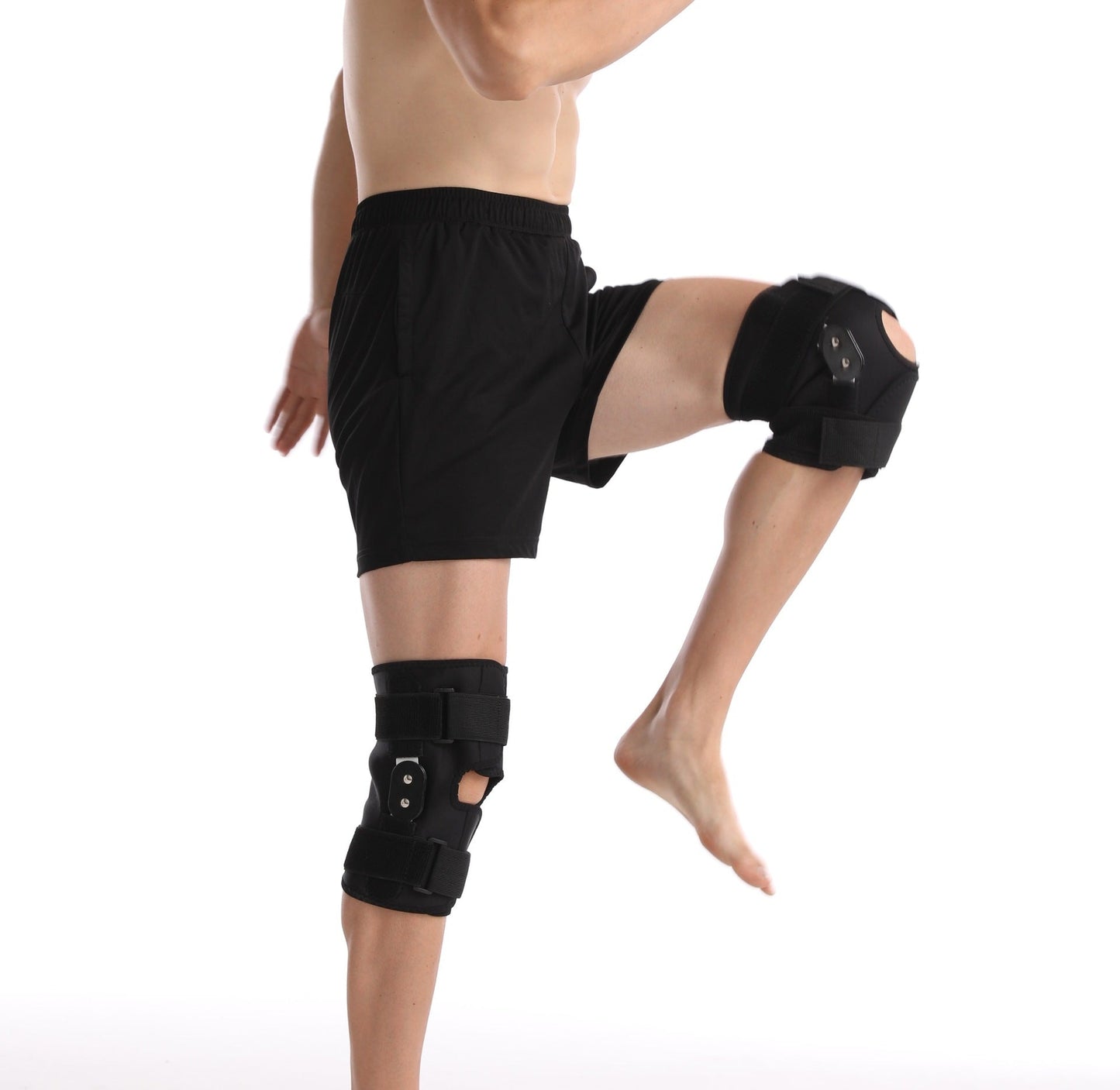 1Pcs Aluminum Alloy Bracket Support Knee Pad Magic Belt Compression Knee Pad Hinge Hinge Fixed Knee Pad - Korvel