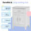 24" Bathroom Vanity with Sink, Bathroom Vanity Cabinet with One Flip Drawer and Doors, Solid Wood and MDF, White - Korvel