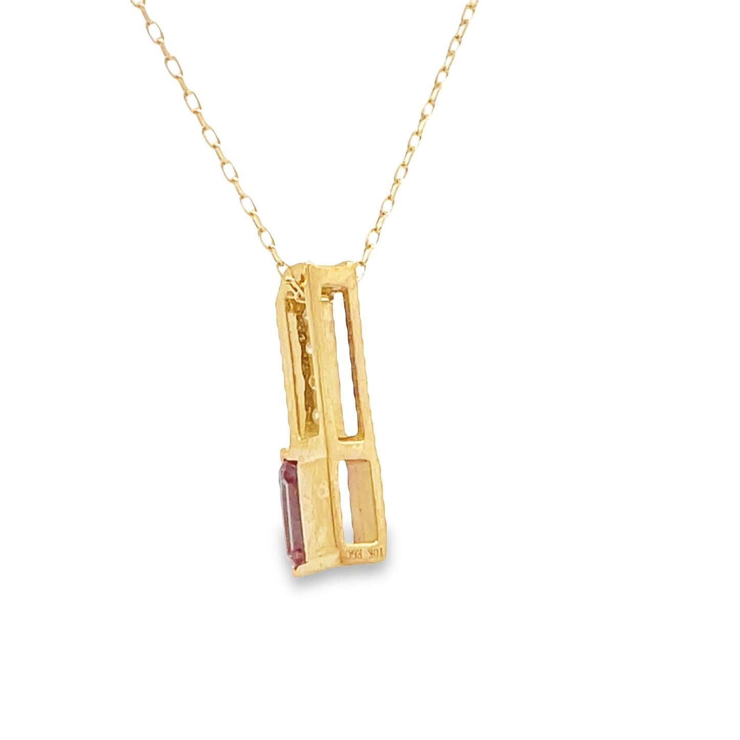 Pendentif de mode en alexandrite créé en or jaune 10KT