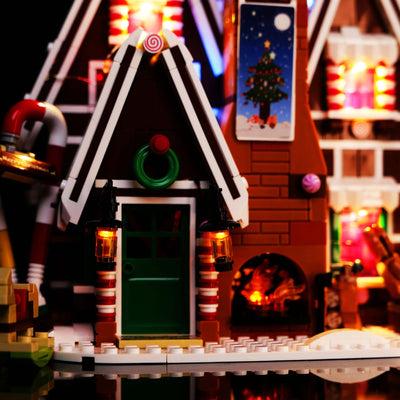 LEGO-Compatible LED Lighting for Gingerbread House Set