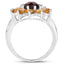 Anillo de Plata Esterlina con Granate y Citrino de 5.50 Quilates