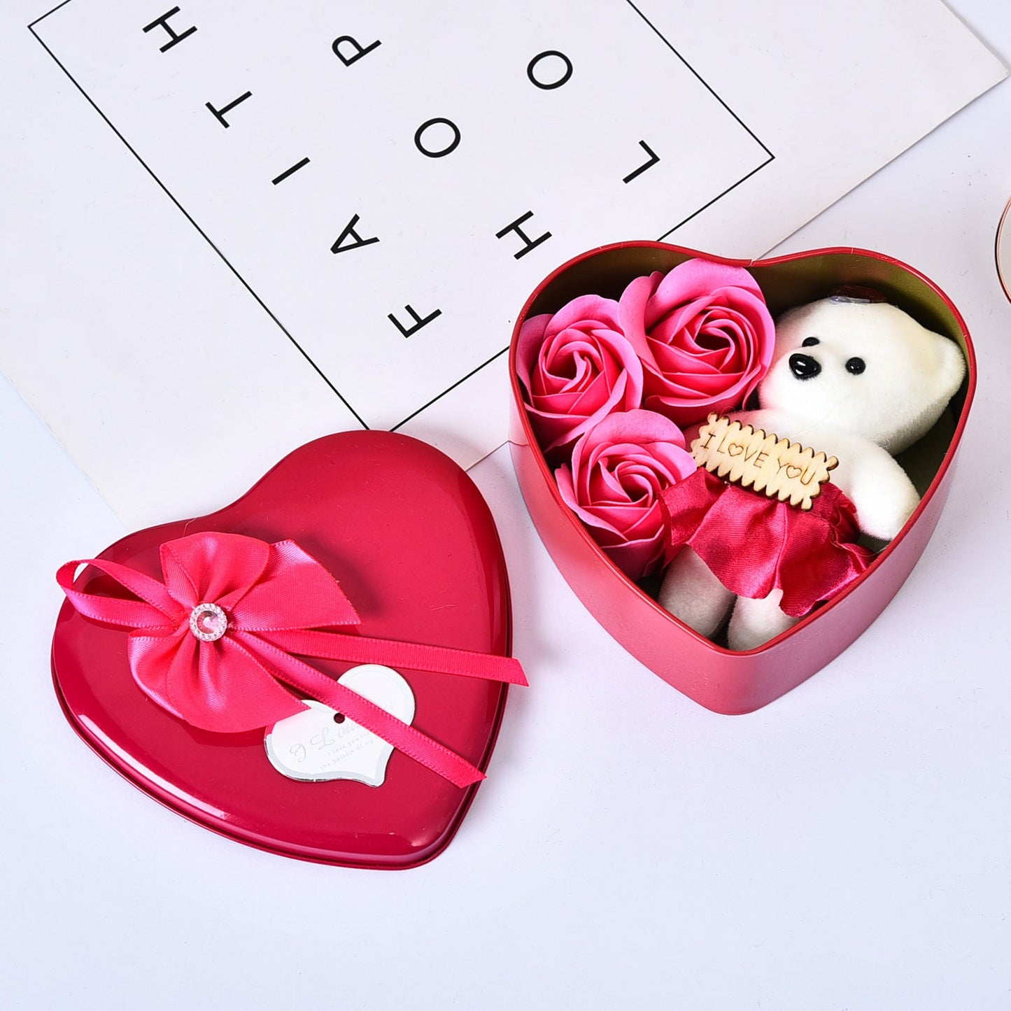 Boîte Cadeau de Fleurs en Savon Élégante pour Occasions Spéciales