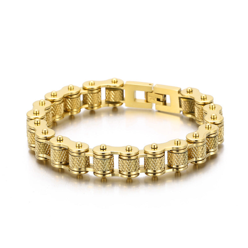 Bicycle Bracelet Titanium Steel Personalized Men's Motorcycle Chain Accessories - Korvel