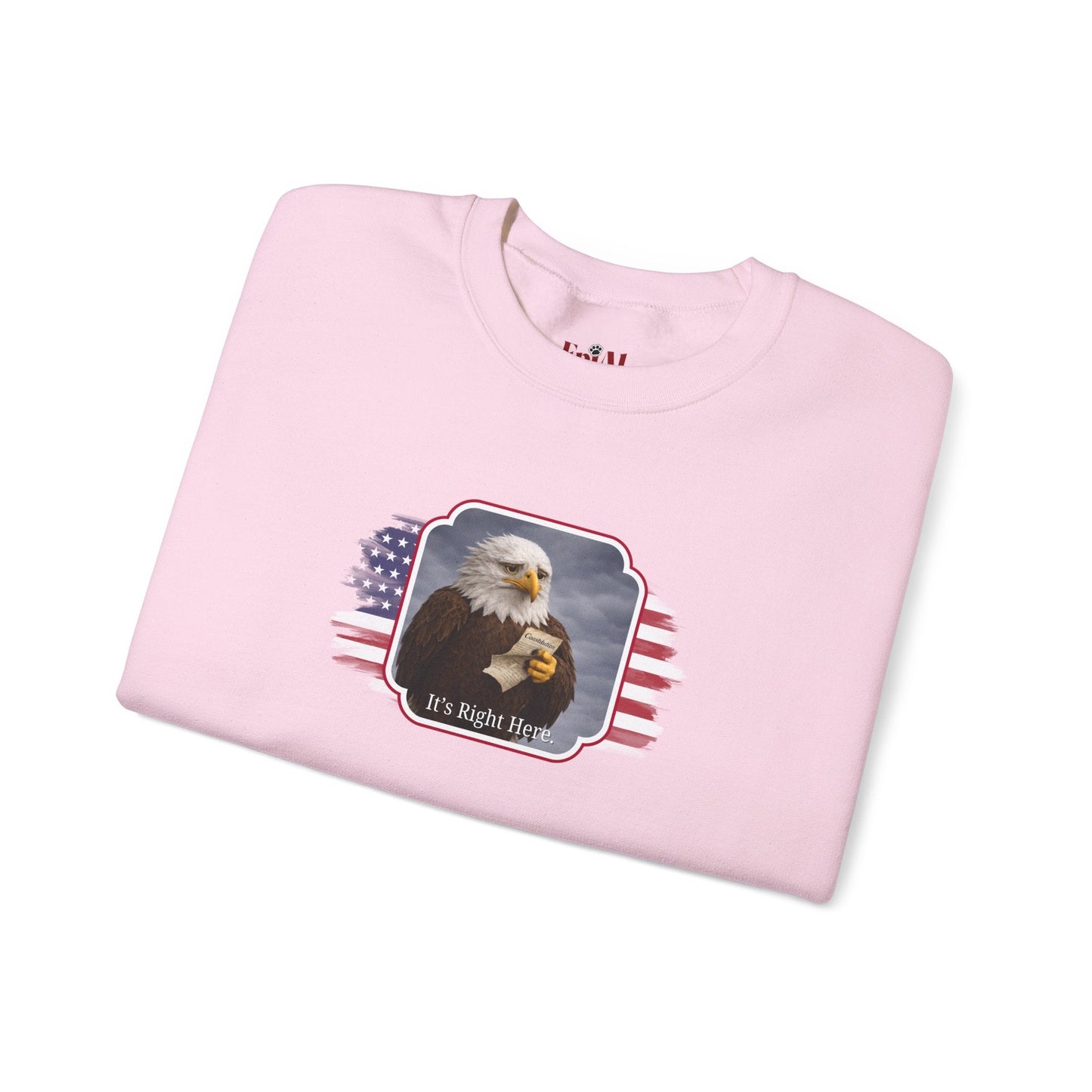 It's Right Here Political Parody Crewneck Sweatshirt