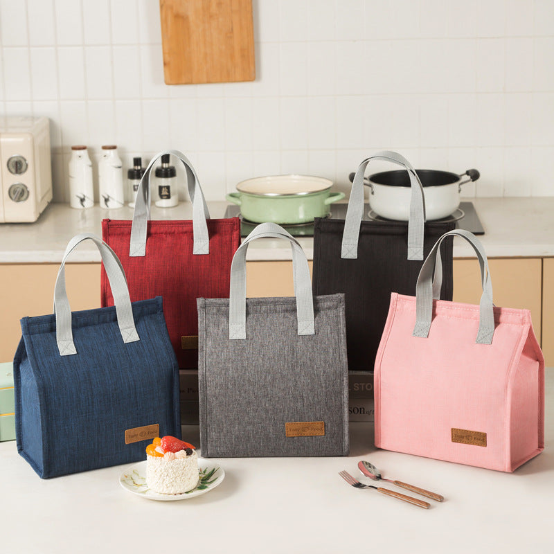 Fashionable and simple vertical large capacity portable insulated lunch bag - Korvel