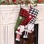 Christmas Day Decoration Red Black White Grid Faceless Forester Christmas Socks Dwarf Hanging Doll Candy Gift Bag - Korvel