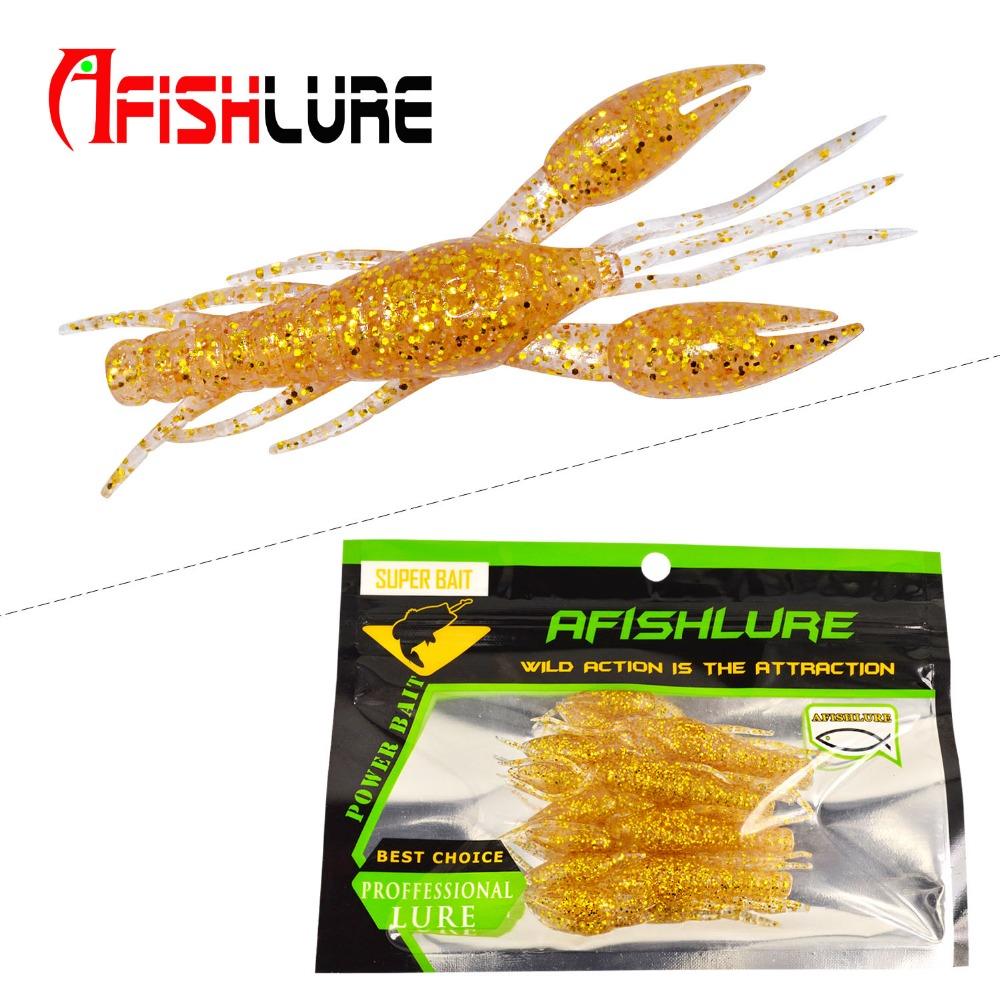 AFISHLURE 4pcs/lot  AR-14 hammer Crab clamp Shrimp 80mm 5.5g claw Bait artificial lure sauce green bait Swimbait Fake - Korvel