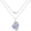 3.40 Carat Genuine Tanzanite & White Topaz Sterling Silver Pendant