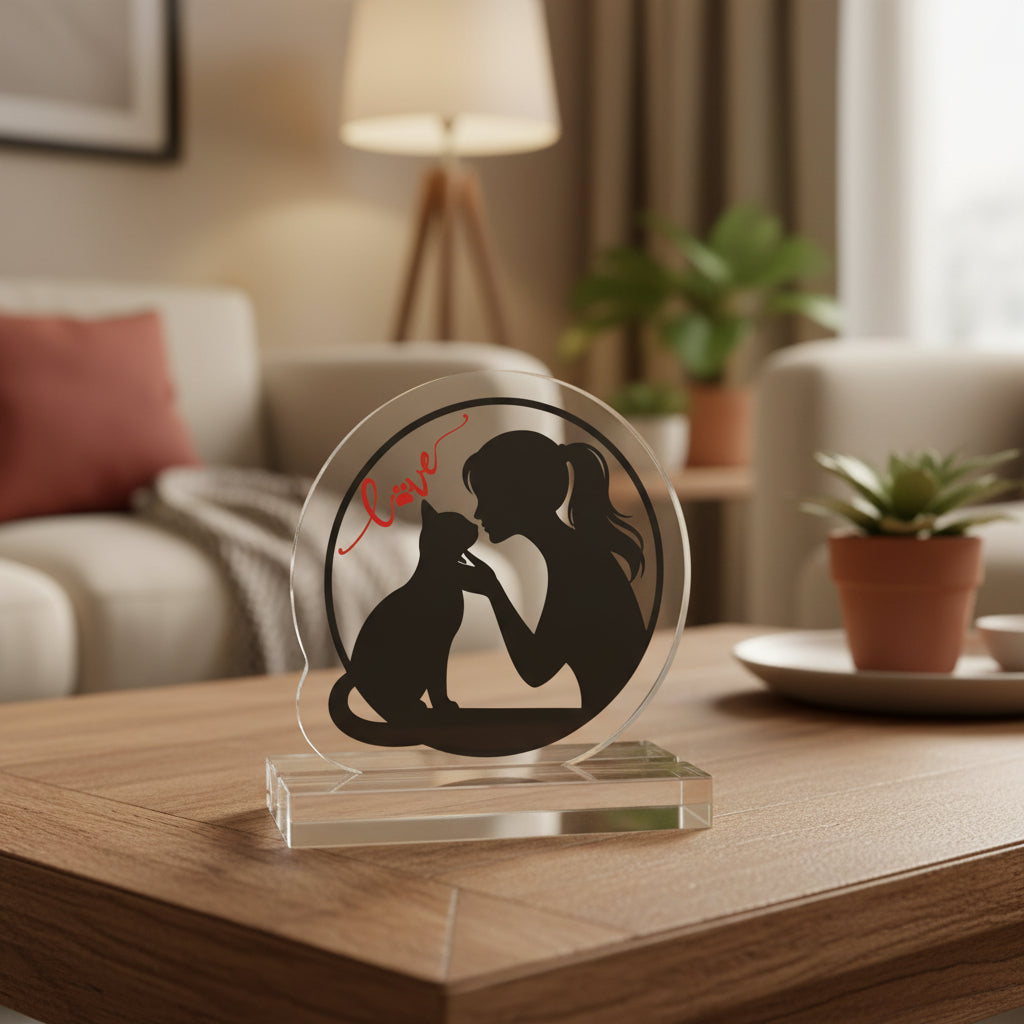 Amour, mais avec un chat – Standee en acrylique