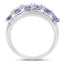 2.64 Carat Genuine Tanzanite Sterling Silver Engagement Ring