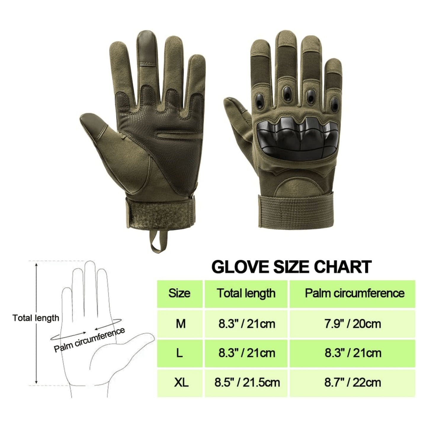 Tactical Military Airsoft Gloves for Outdoor Sports, Paintball, and Motorcycling with Touchscreen Fingertip Capability - Korvel