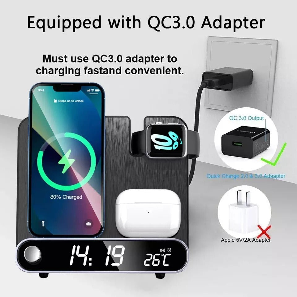 Station de Charge Sans Fil Multi-Fonctionnelle Premium
