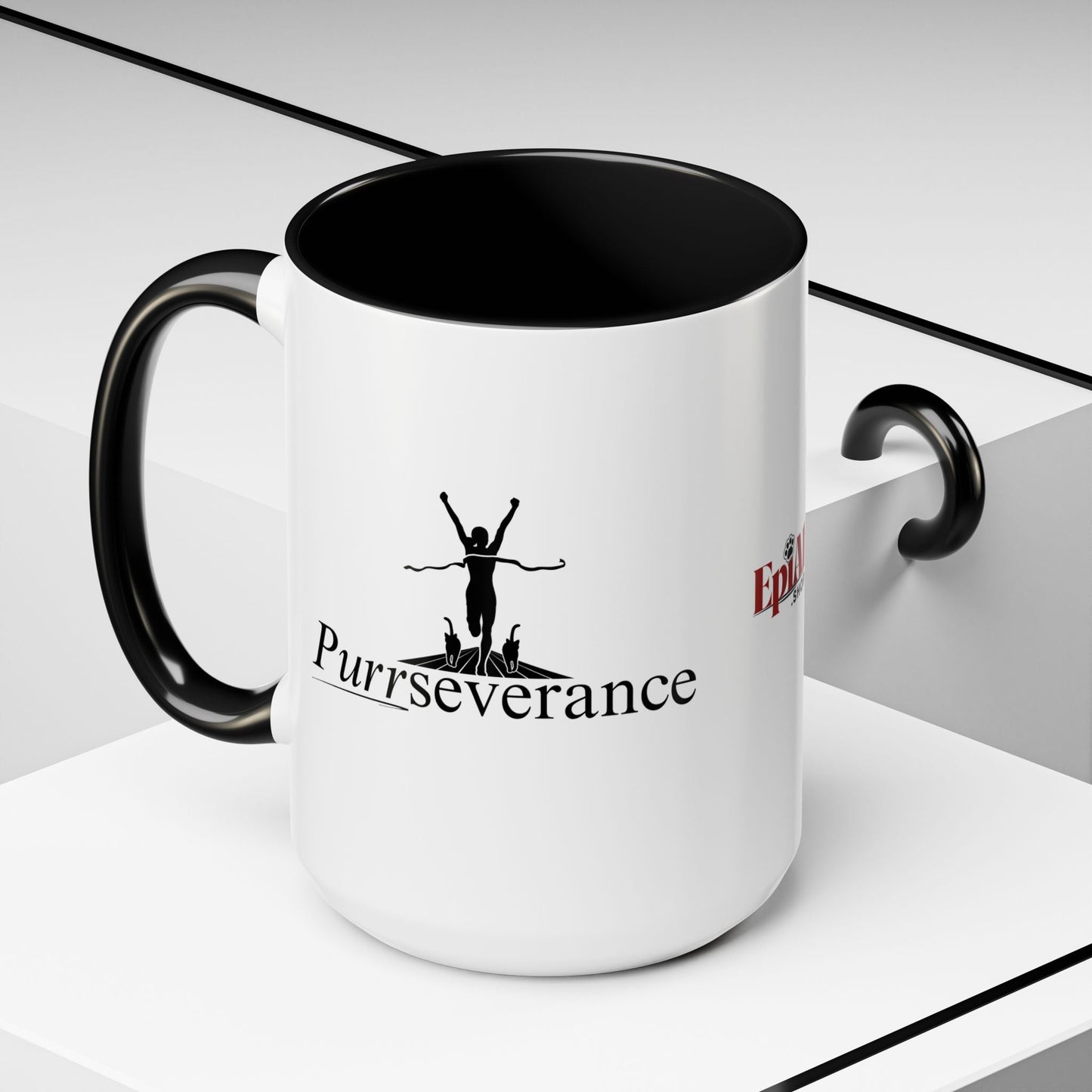 Purrseverance Accent Coffee Mug - Stylish & Functional