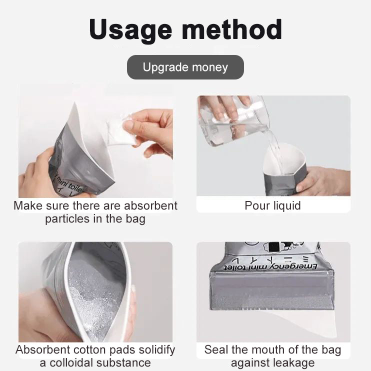 4-Pack Portable Outdoor Urine Bags - 700ml Capacity
