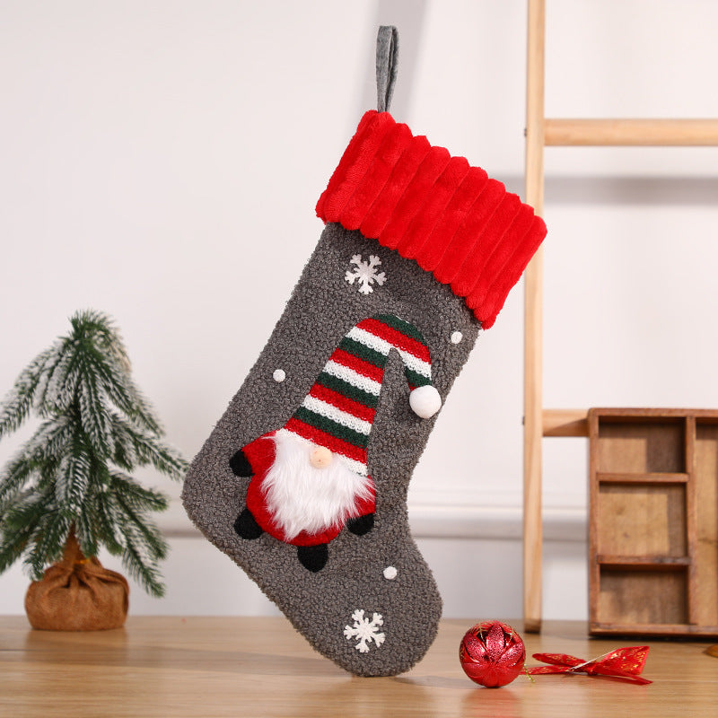 Chaussettes de Noël brodées - Décorations de fête