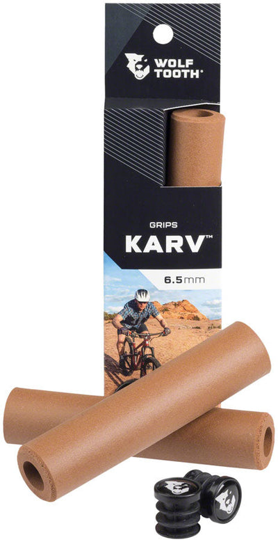 Wolf Tooth Karv Grips - Premium Brown Bicycle Handlebar Grips